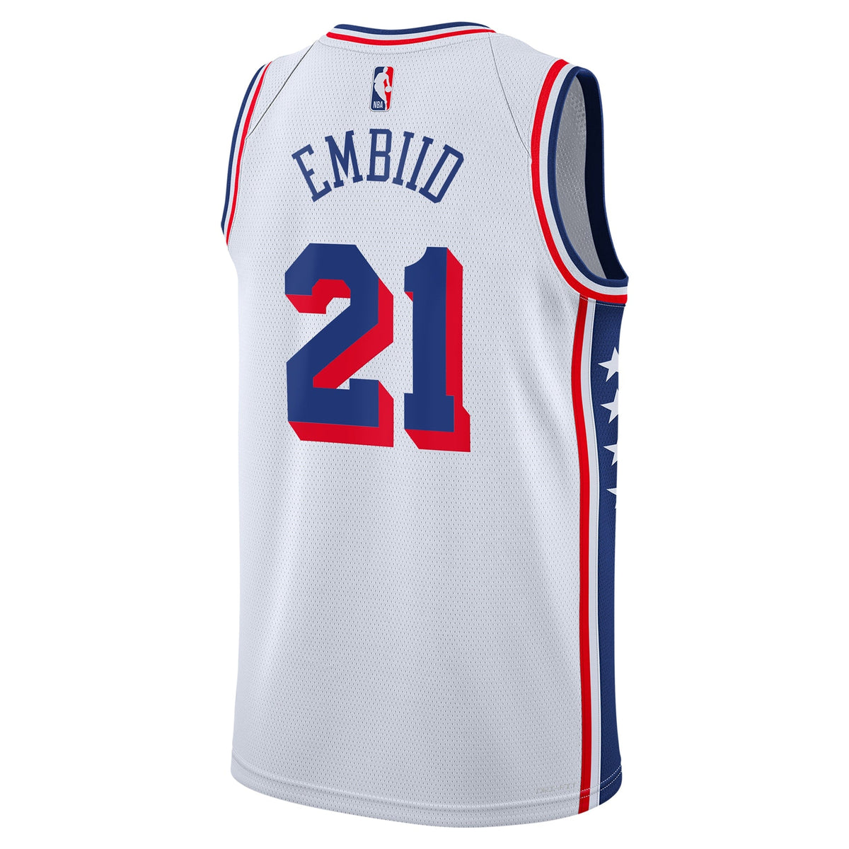 Joel Embiid Philadelphia 76ers Association Edition Swingman Jersey - White - Youth product image 4, provided for visual