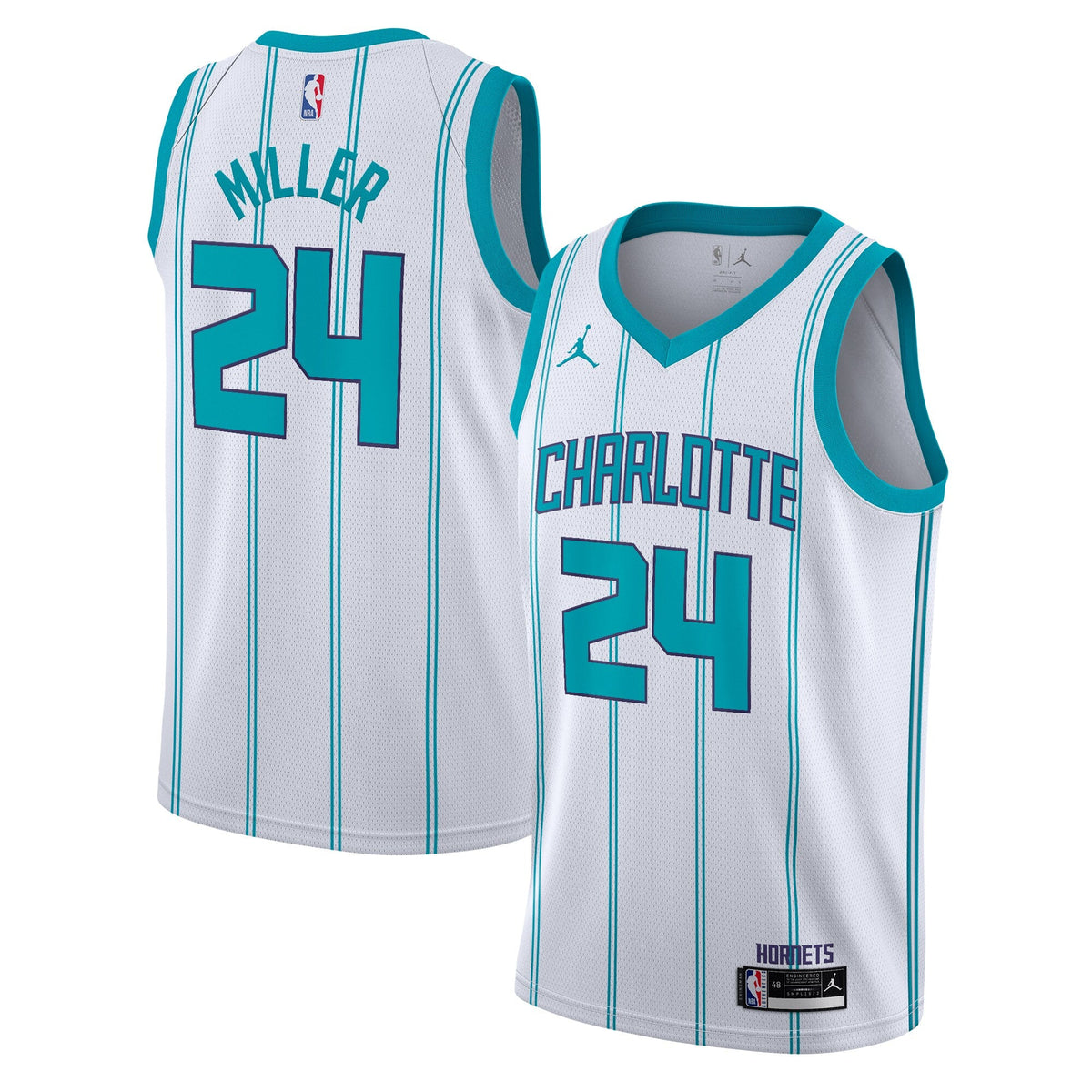 Brandon Miller Charlotte Hornets Association Edition Swingman Jersey - White - Youth product image 1, provided for visual