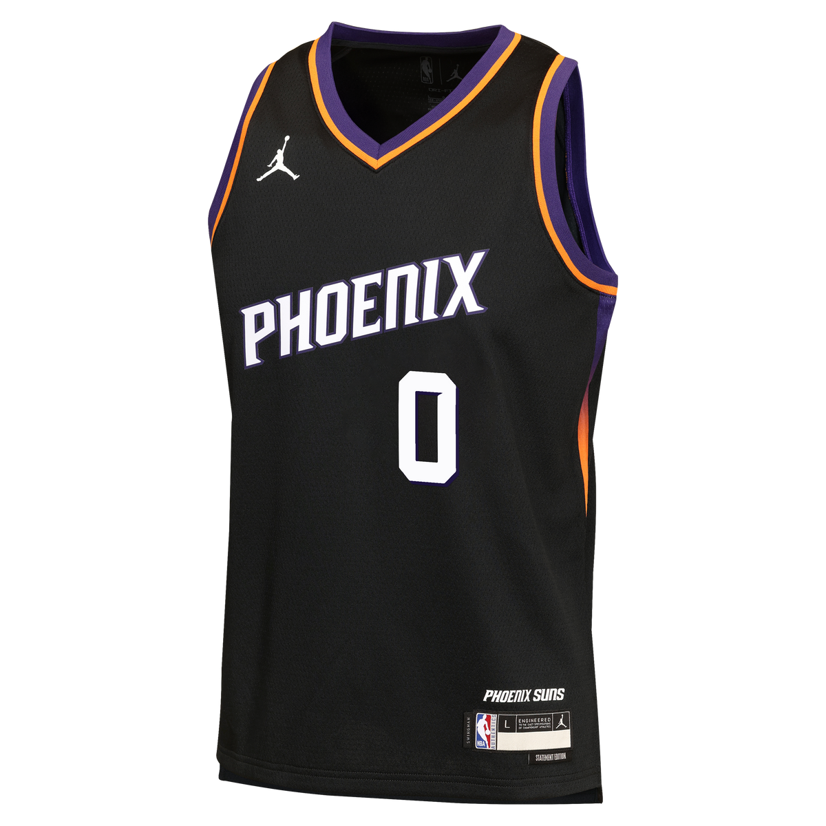 Ryan Dunn Phoenix Suns Statement Edition Jersey - Black - Youth product image 3, provided for visual reference and product