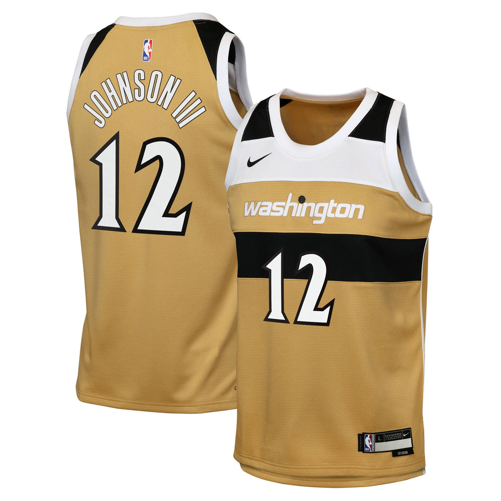 Tre Johnson III Washington Wizards 2025/26 City Edition Swingman Jersey - Tan - Youth product image 2, provided for visual
