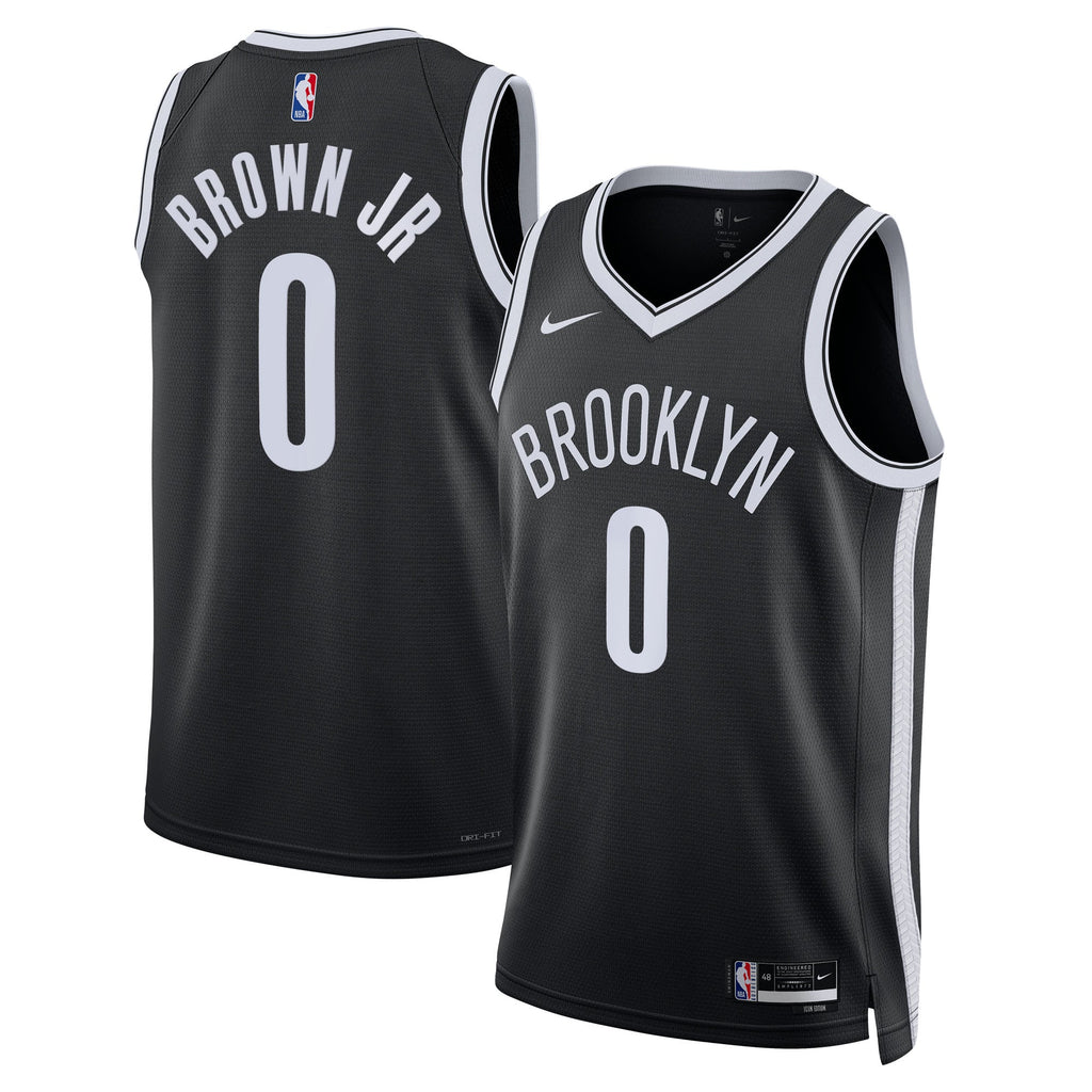 Mikel Brown Jr. Brooklyn Nets Swingman Icon Jersey - Black - Unisex product image 1, provided for visual reference and