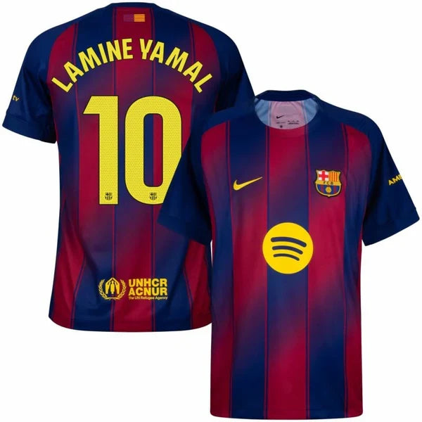 Nike Men FC Barcelona "Lamine Yamal" Home Stadium Dri-FIT Soccer Jersey 25/26 product image 1, provided for visual reference