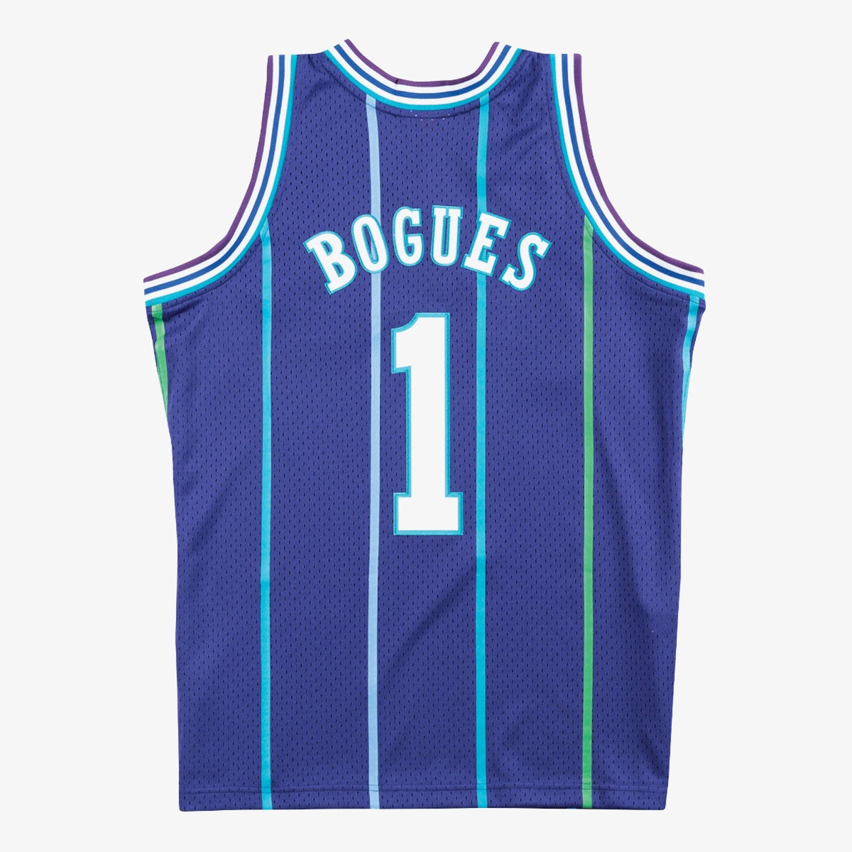 Muggsy Bogues Charlotte Hornets 1994 Authentic Swingman Alternate Jersey - Purple product image 4, provided for visual