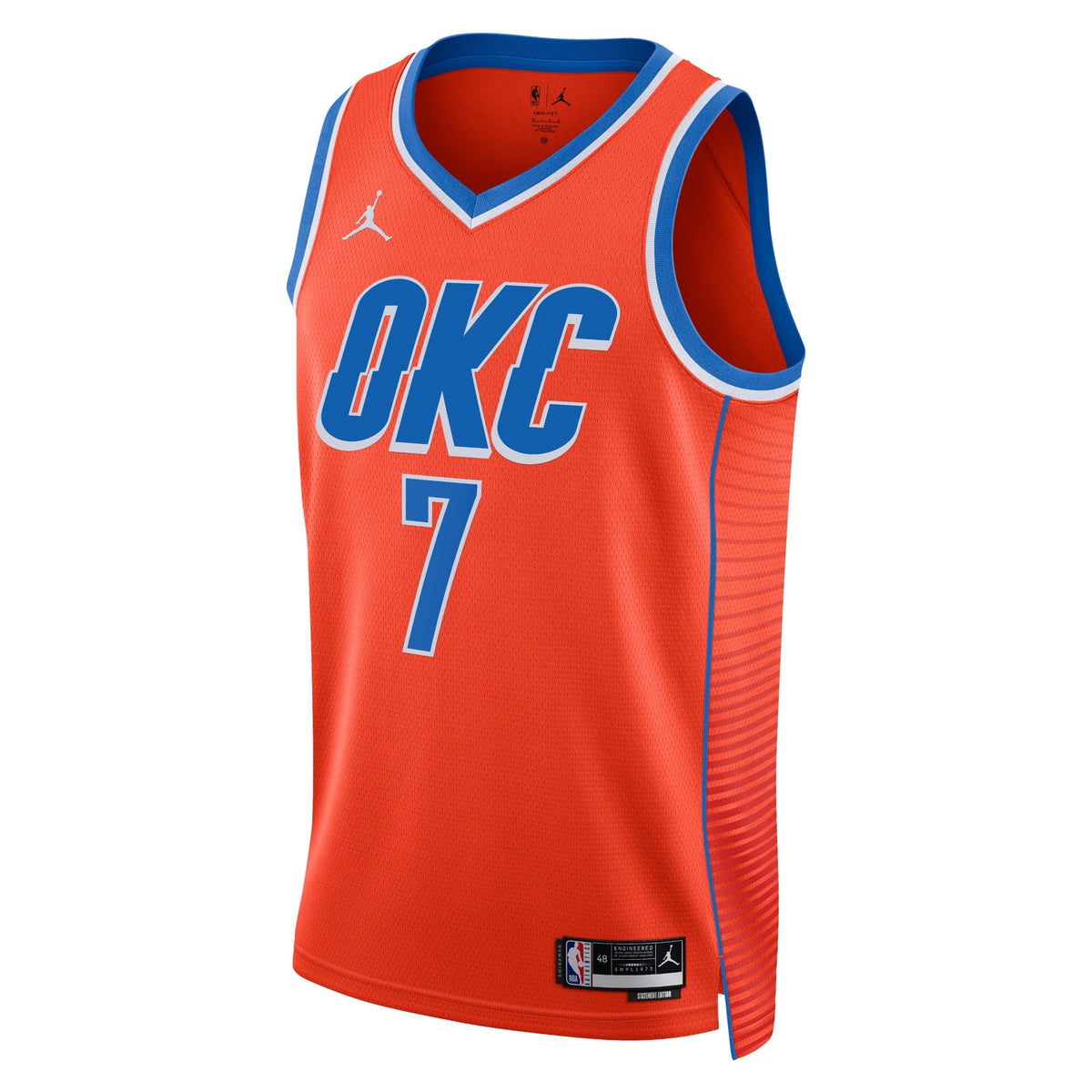 Chet Holmgren Oklahoma City Thunder Statement Edition Swingman Jersey - Orange - Unisex product image 2, provided for visual