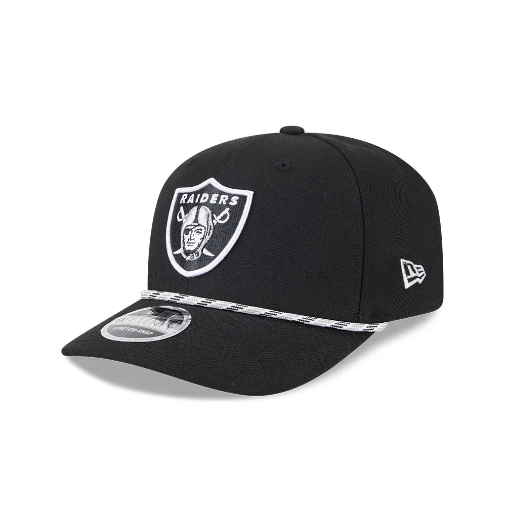 New Era Las Vegas Raiders Gameday Multi Rope 9SEVENTY Stretch-Snap Adjustable Hat-Black product image 2, provided for visual