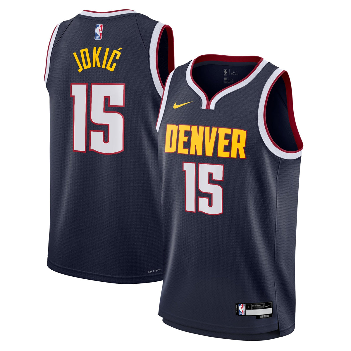 Nikola Jokić Denver Nuggets Swingman Icon Jersey - Navy - Youth product image 1, provided for visual reference and product