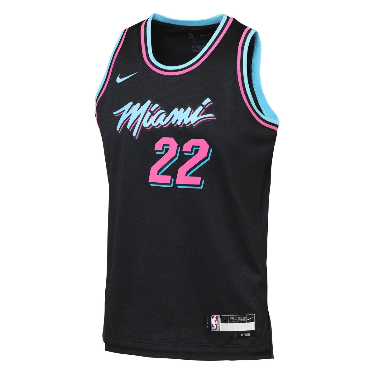 Andrew Wiggins Miami Heat 2025/26 City Edition Swingman Jersey - Black - Youth product image 3, provided for visual