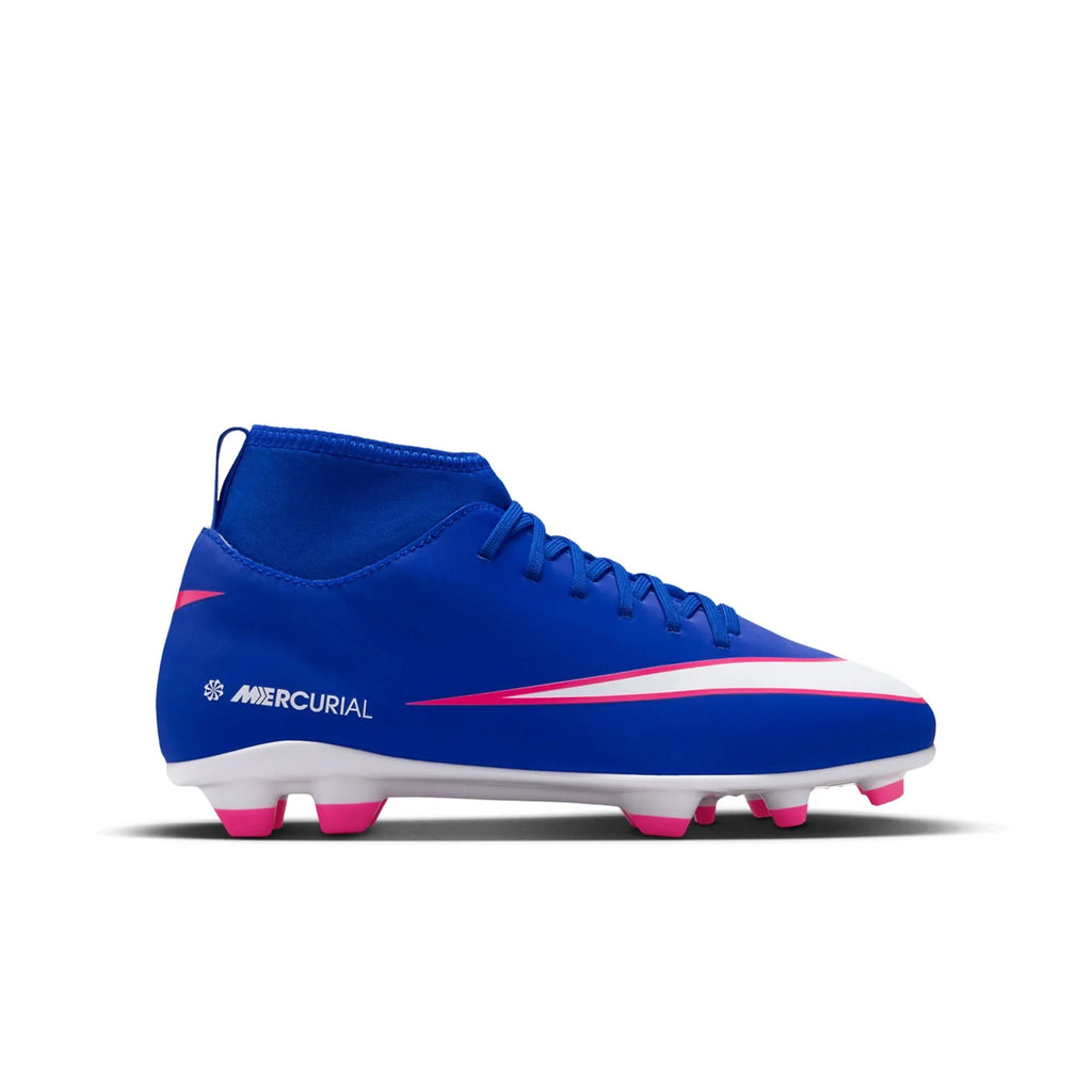MERCURIAL SUPERFLY 10 CLUB FG/MG JR - Racer Blue/White product image 1, provided for visual reference and product detail