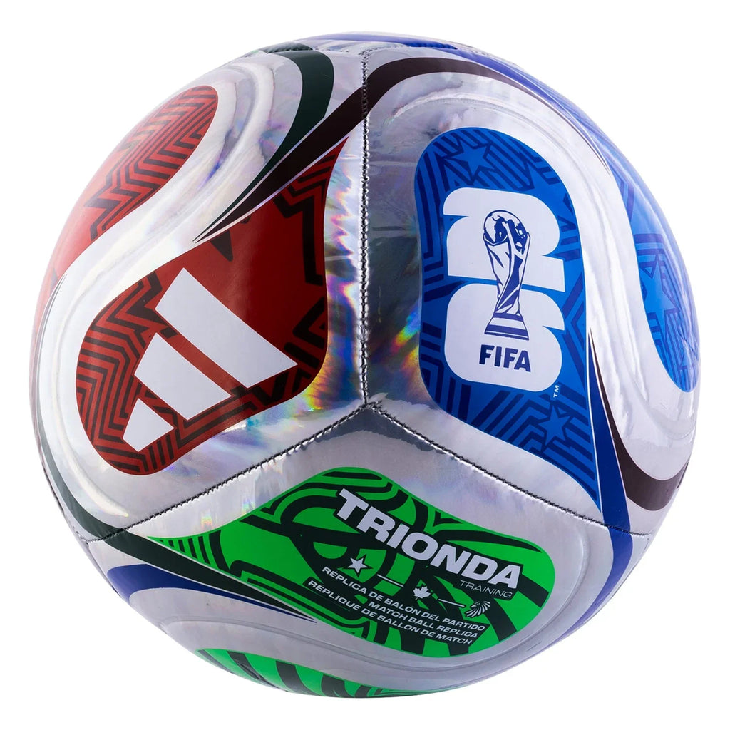 adidas FIFA World Cup 2026™ TRIONDA TRAINING FOIL SOCCER BALL - Blue/Green/Red product image 2, provided for visual