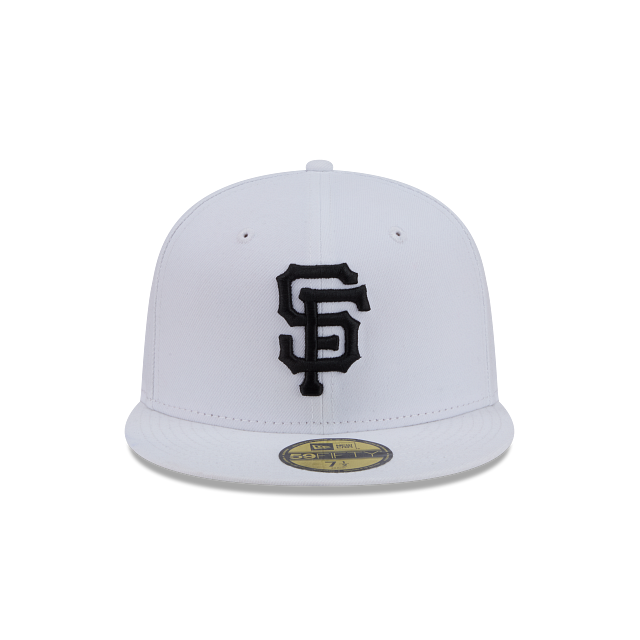 New Era San Francisco Giants Color Basic 59FIFTY Fitted Hat - White/Black product image 3, provided for visual reference and
