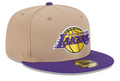 New Era Los Angeles Lakers 59FIFTY Fitted Hat-Camel product image 1, provided for visual reference and product detail review