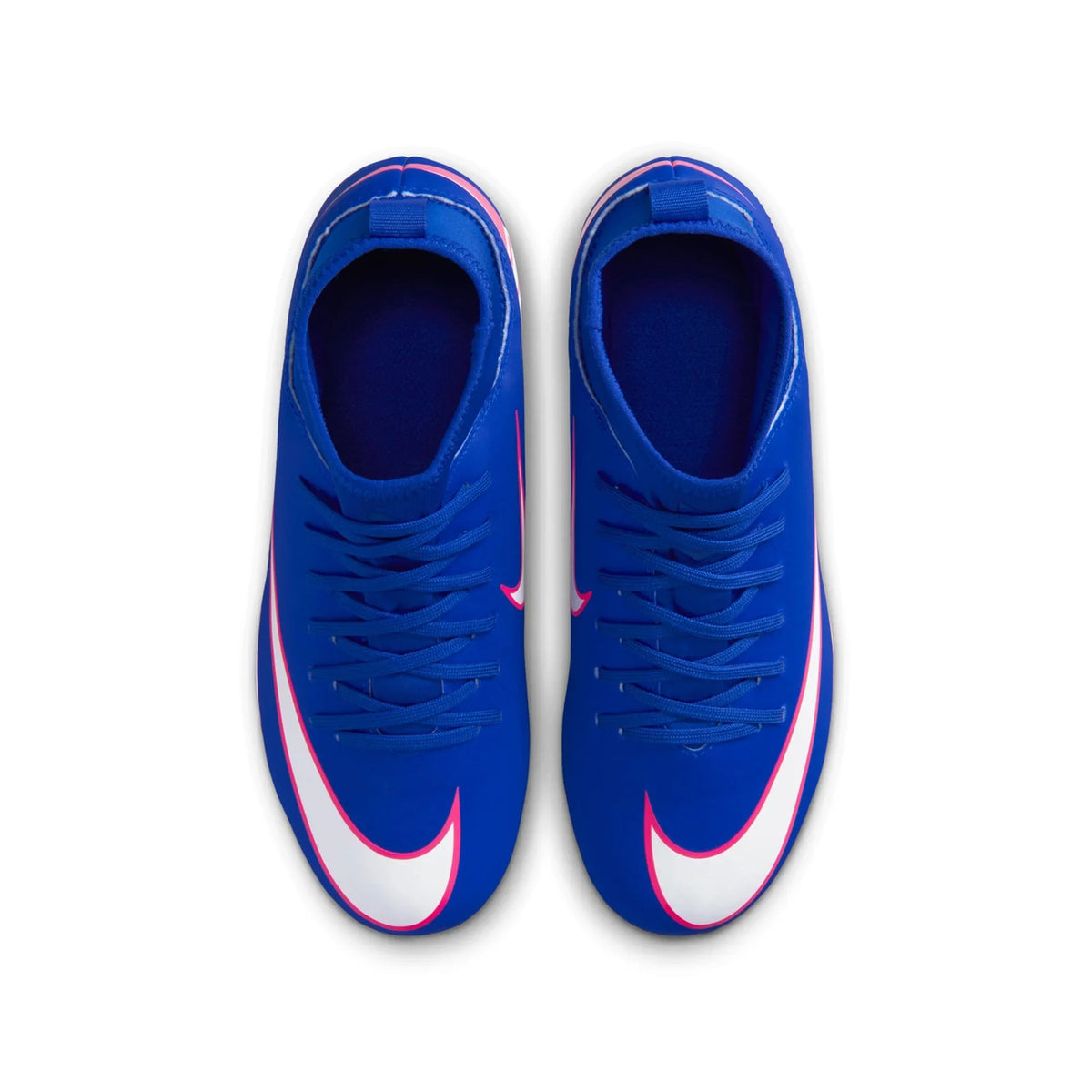 MERCURIAL SUPERFLY 10 CLUB FG/MG JR - Racer Blue/White product image 5, provided for visual reference and product detail