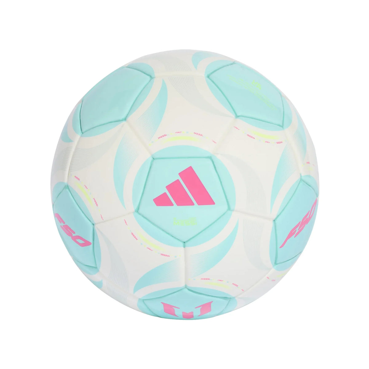 MESSI MINI SOCCER BALL 2025 - White/Blue product image 1, provided for visual reference and product detail review