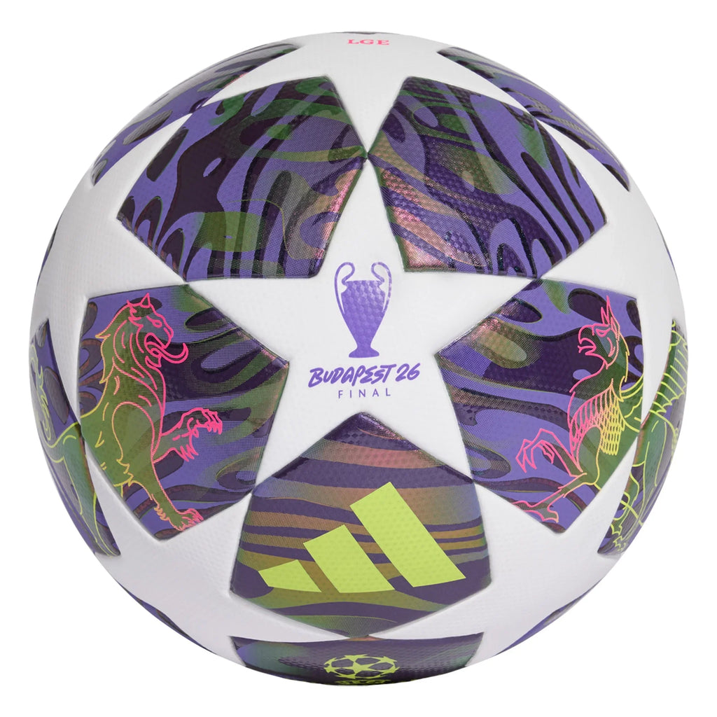 UEFA CHAMPIONS LEAGUE FINAL LEAGUE BALL 2026 - Purple/White/Yellow product image 1, provided for visual reference and