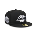 New Era Los Angeles Lakers Western Conference Side Patch 59fifty Fitted Hat-Black/White product image 1, provided for visual