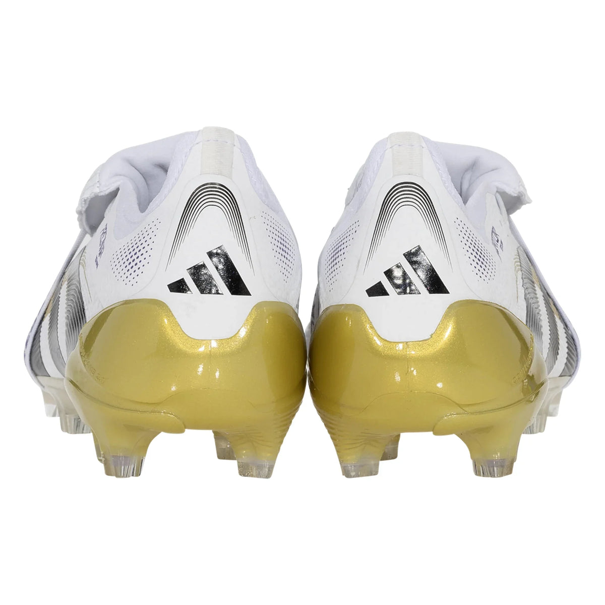 adidas PREDATOR ELITE FT FG SOCCER CLEAT - White/ Gold Metallic/ Core Black product image 2, provided for visual reference
