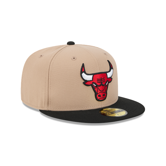 New Era Chicago Bulls 59FIFTY Fitted Hat-Camel product image 1, provided for visual reference and product detail review