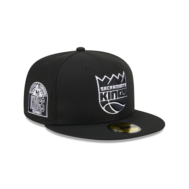 New Era Sacramento Kings Western Conference Side Patch 59fifty Fitted Hat-Black/White product image 1, provided for visual