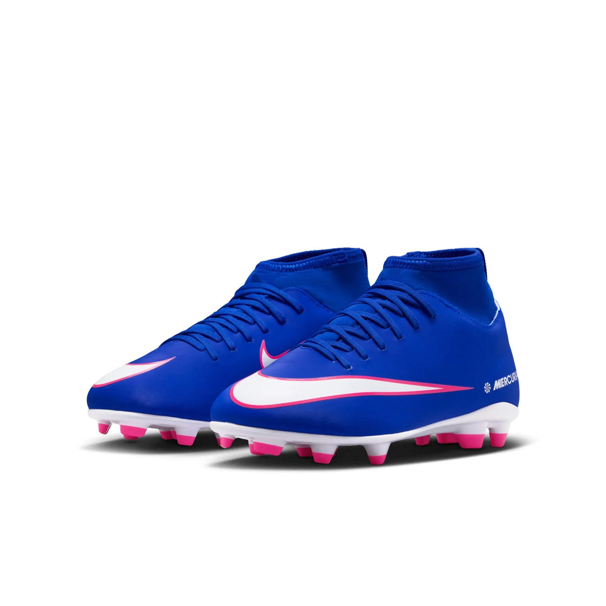 MERCURIAL SUPERFLY 10 CLUB FG/MG JR - Racer Blue/White product image 4, provided for visual reference and product detail