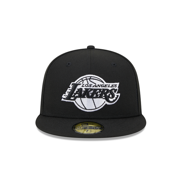 New Era Los Angeles Lakers Western Conference Side Patch 59fifty Fitted Hat-Black/White product image 3, provided for visual