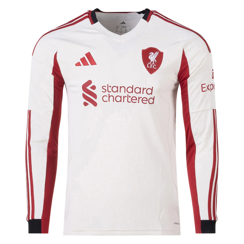 25/26 Liverpool Long Sleeve Away Jersey product image 1, provided for visual reference and product detail review