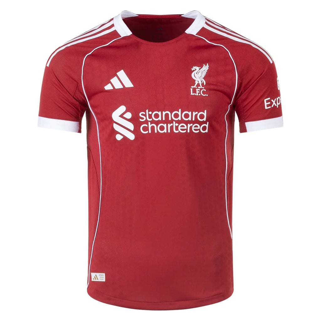 25/26 Liverpool Home Authentic Jersey product image 1, provided for visual reference and product detail review