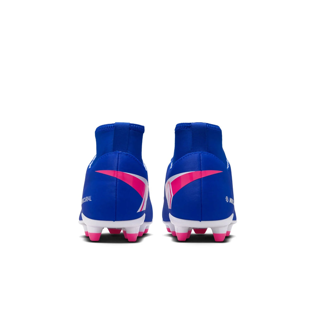 MERCURIAL SUPERFLY 10 CLUB FG/MG JR - Racer Blue/White product image 3, provided for visual reference and product detail
