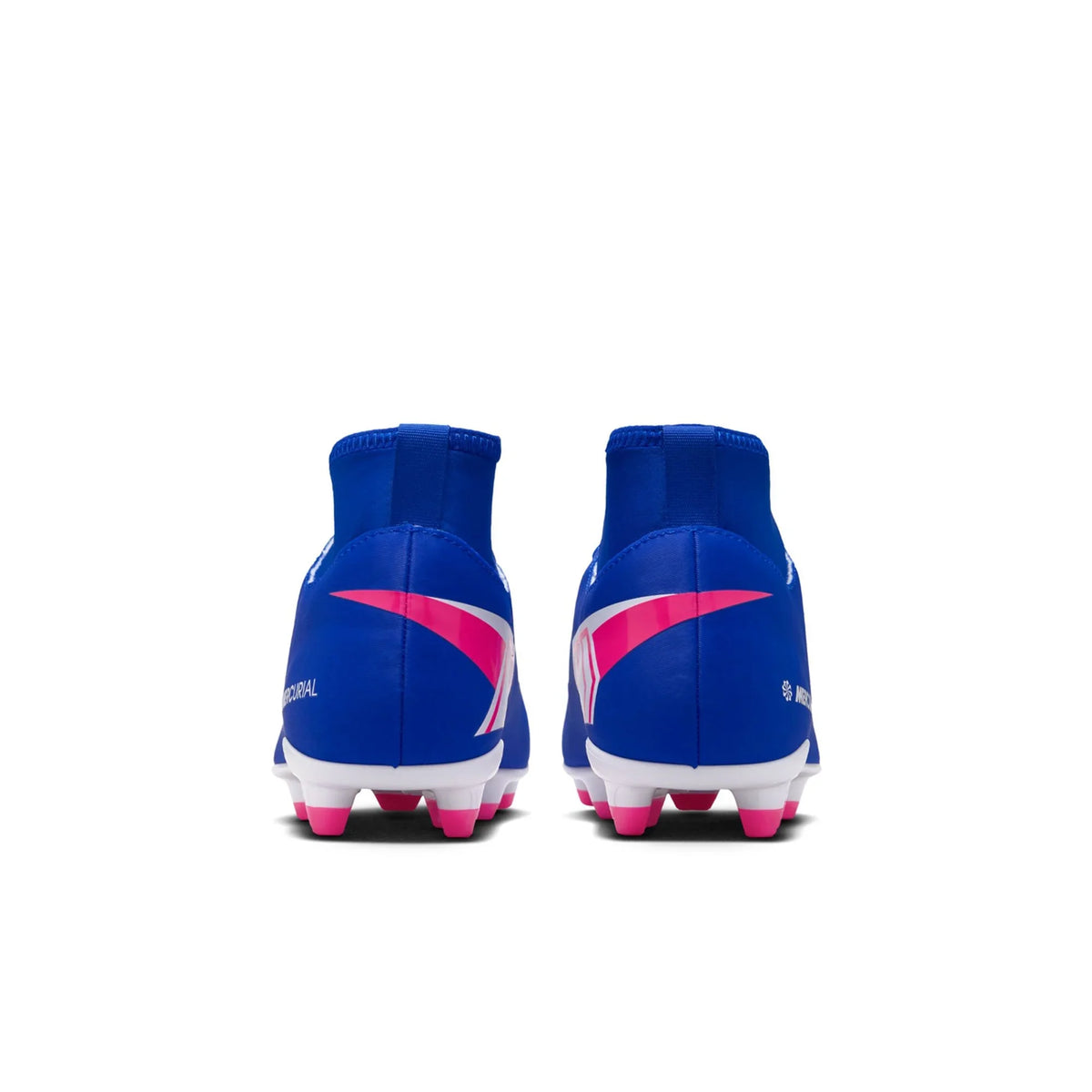 MERCURIAL SUPERFLY 10 CLUB FG/MG JR - Racer Blue/White product image 3, provided for visual reference and product detail
