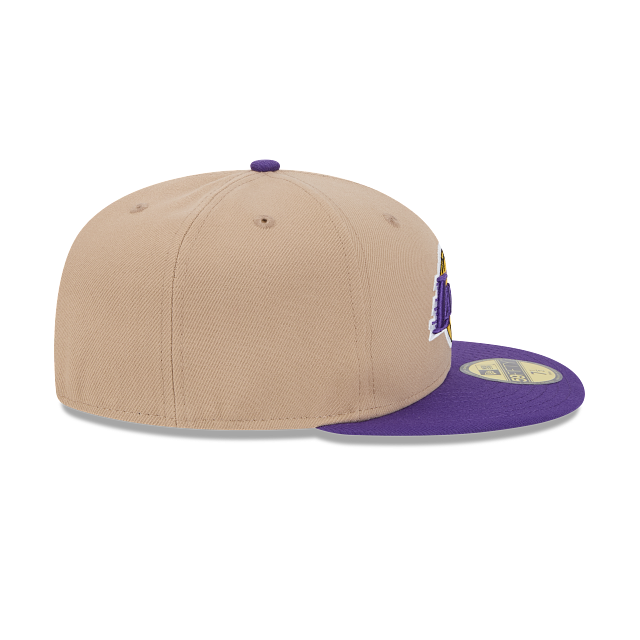 New Era Los Angeles Lakers 59FIFTY Fitted Hat-Camel product image 4, provided for visual reference and product detail review