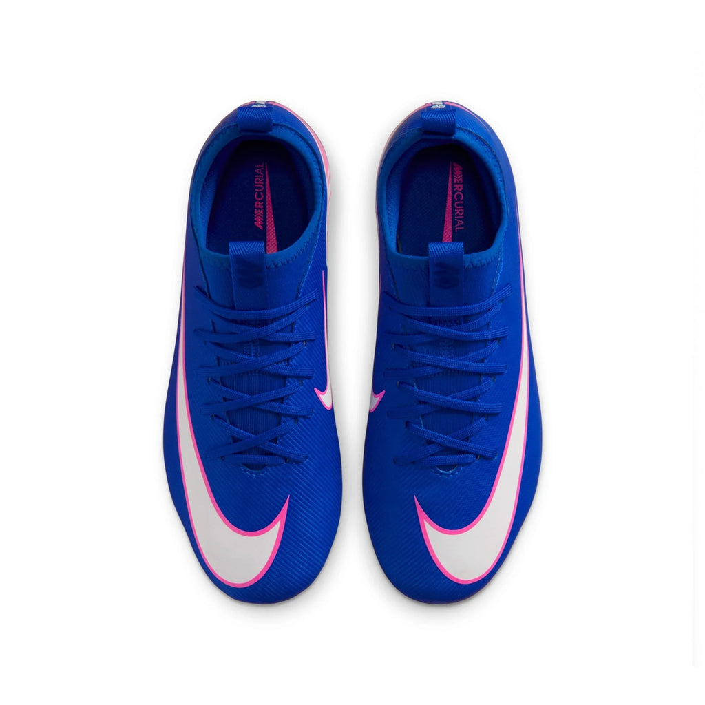 MERCURIAL VAPOR 16 ACADEMY FG/MG JR - Racer Blue/White product image 2, provided for visual reference and product detail
