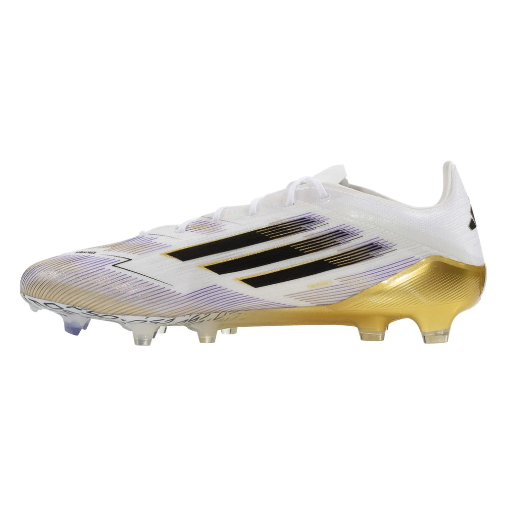 adidas F50 ELITE FG - White/Core Black/Gold Metallic product image 2, provided for visual reference and product detail review