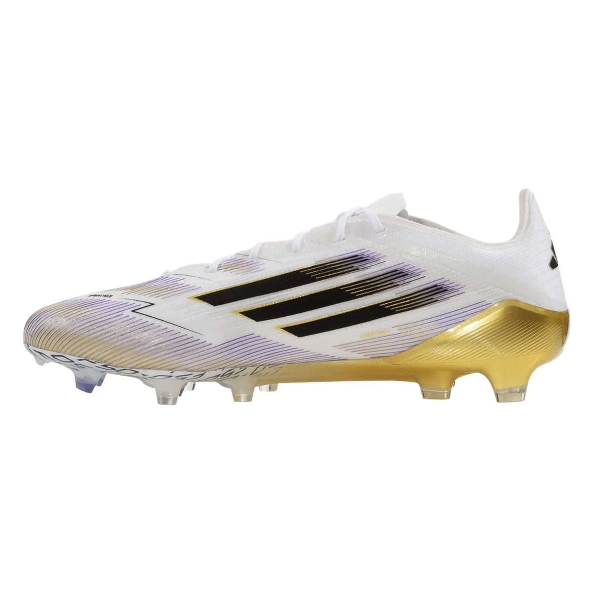 adidas F50 ELITE FG - White/Core Black/Gold Metallic product image 2, provided for visual reference and product detail review