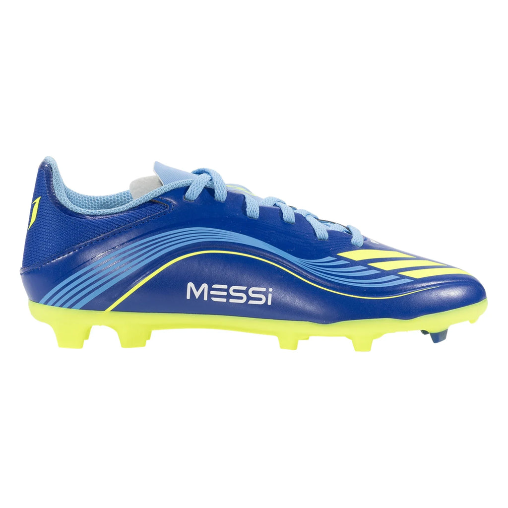 adidas F50 LEAGUE MESSI FG/MG J FG - Royal Blue/Solar Yellow product image 3, provided for visual reference and product
