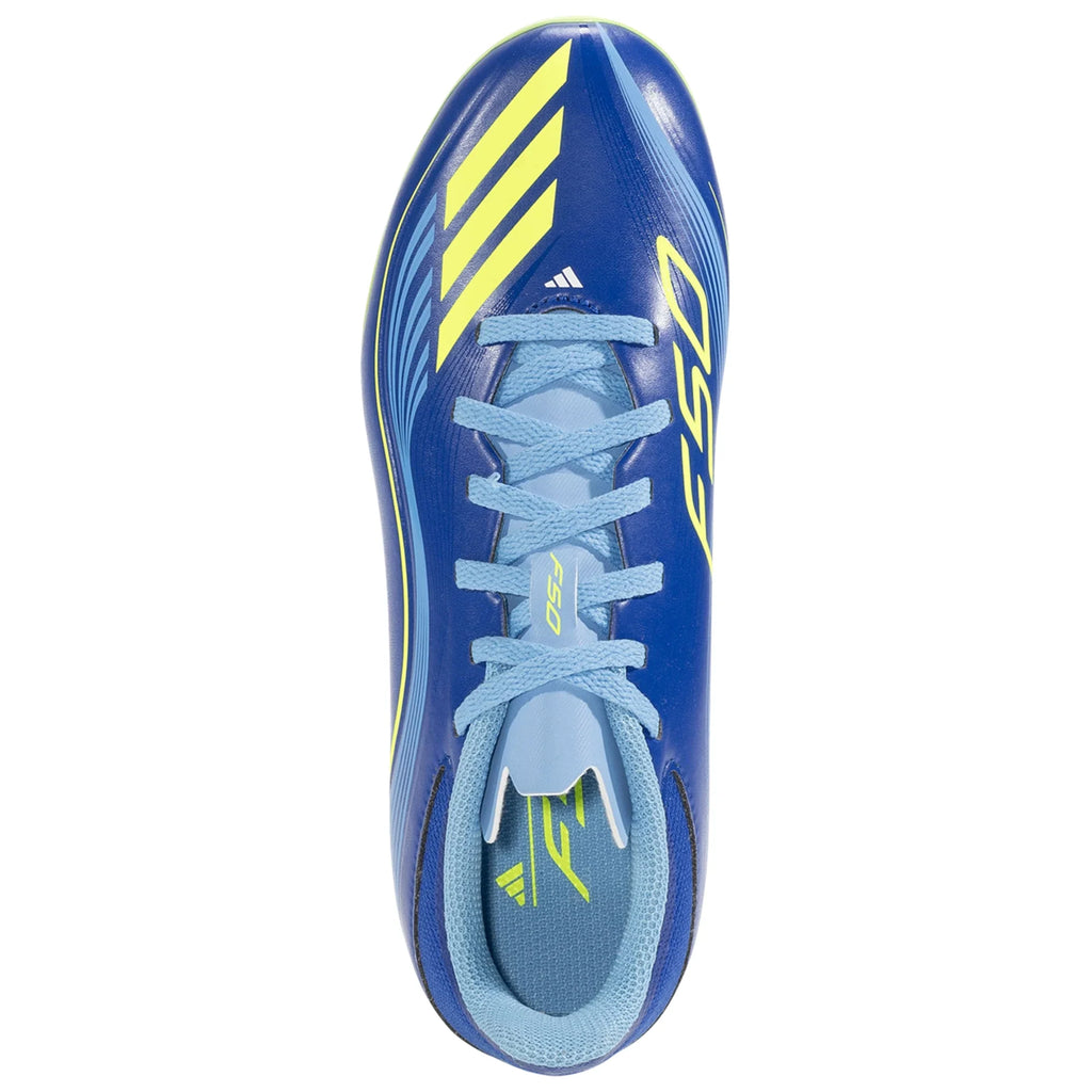 adidas F50 LEAGUE MESSI FG/MG J FG - Royal Blue/Solar Yellow product image 2, provided for visual reference and product