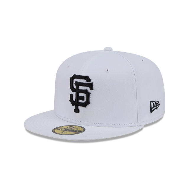 New Era San Francisco Giants Color Basic 59FIFTY Fitted Hat - White/Black product image 2, provided for visual reference and