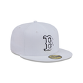 NEW ERA BOSTON RED SOX NEW ERA 59FIFTY FITTED- White/Black product image 1, provided for visual reference and product detail
