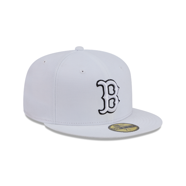 NEW ERA BOSTON RED SOX NEW ERA 59FIFTY FITTED- White/Black product image 1, provided for visual reference and product detail