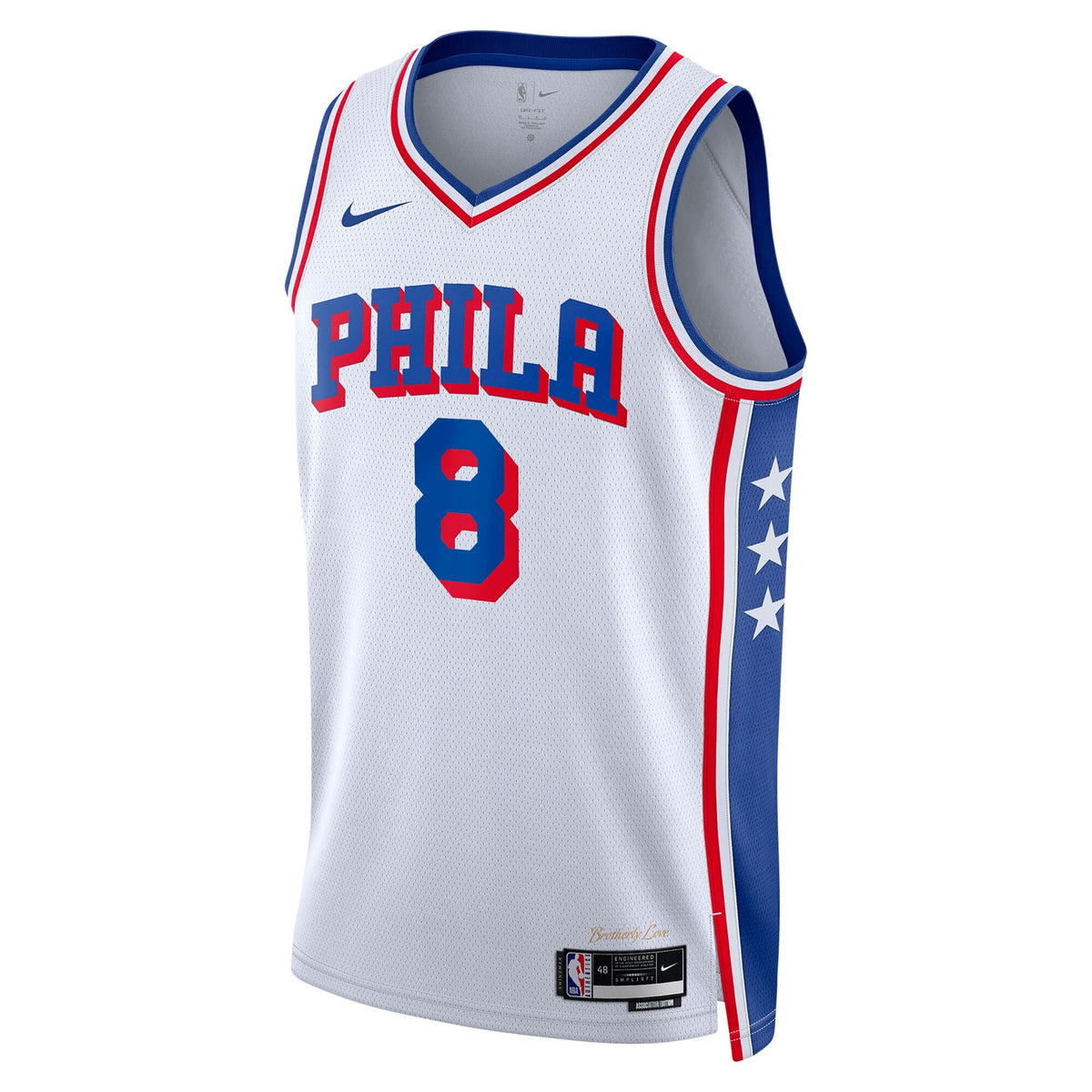 Paul George Philadelphia 76ers Association Edition Swingman Jersey - White - Unisex product image 3, provided for visual