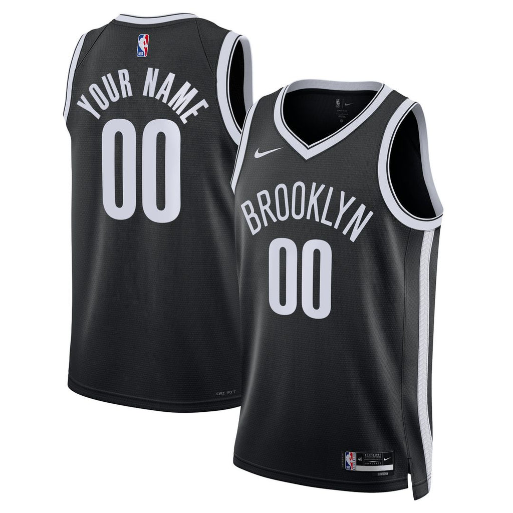 Brooklyn Nets Nike Unisex Swingman Custom Jersey Black product image 1