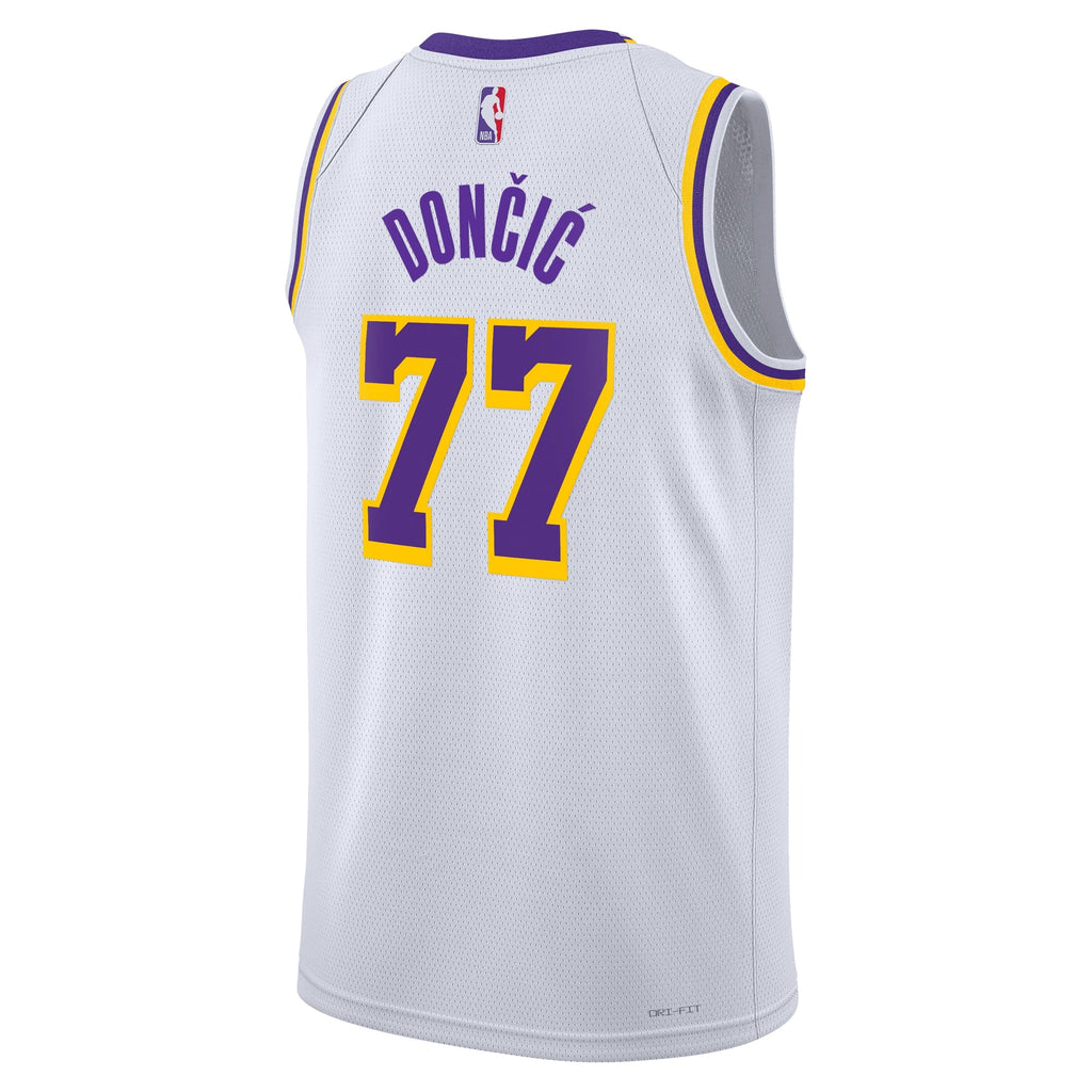 Luka Dončić Los Angeles Lakers Association Edition Swingman Jersey - White - Unisex product image 4, provided for visual