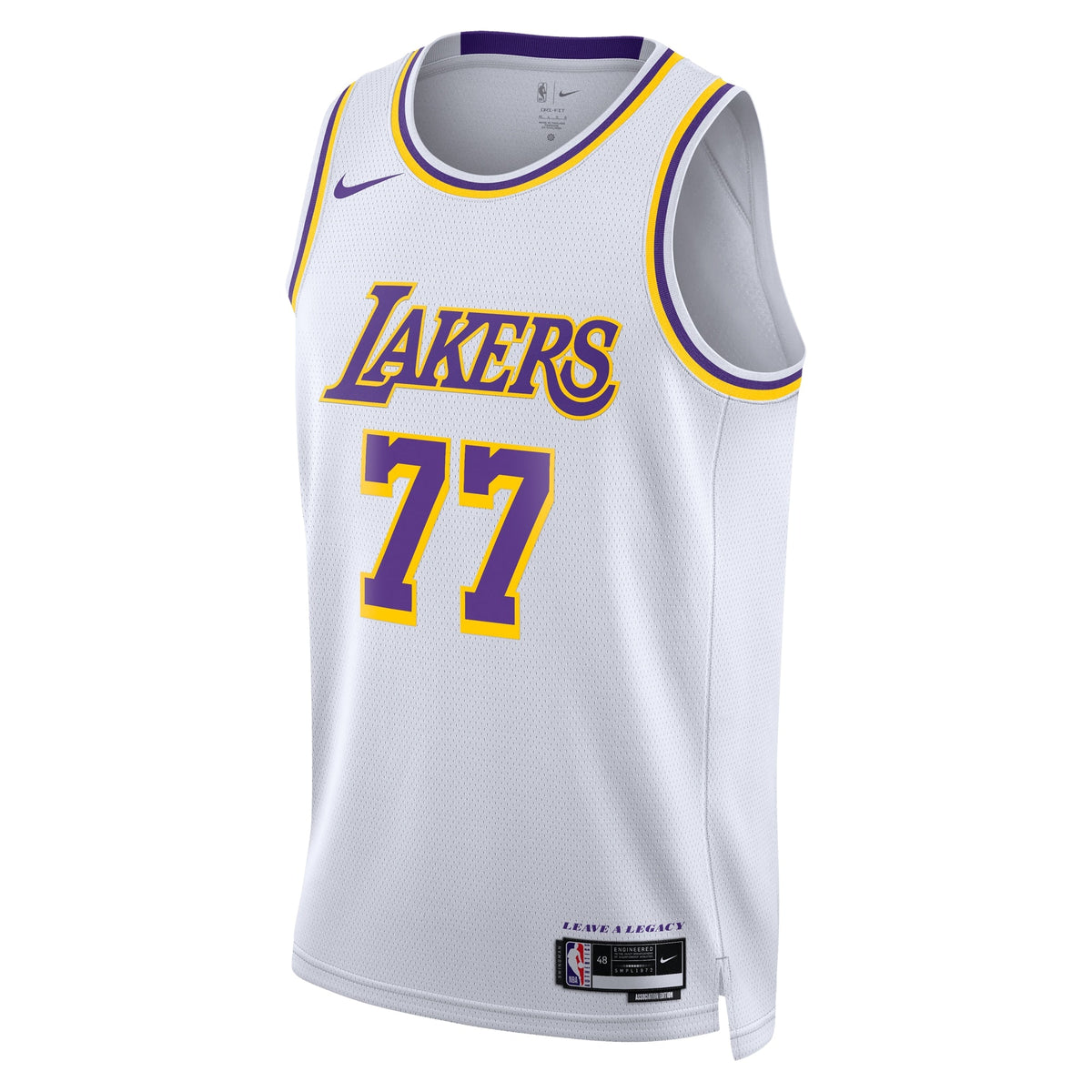 Luka Dončić Los Angeles Lakers Association Edition Swingman Jersey - White - Unisex product image 3, provided for visual