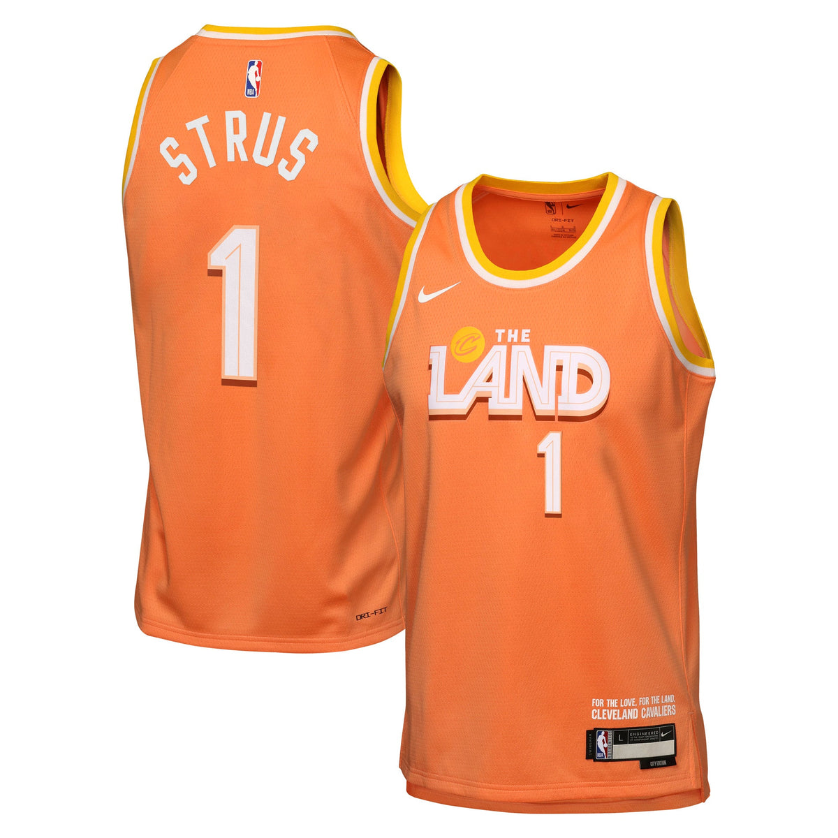 Max Strus Cleveland Cavaliers 2025/26 City Edition Swingman Jersey - Orange - Youth product image 1, provided for visual
