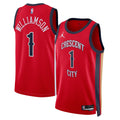 Zion Williamson New Orleans Pelicans Statement Edition Swingman Jersey - Red - Unisex product image 1, provided for visual
