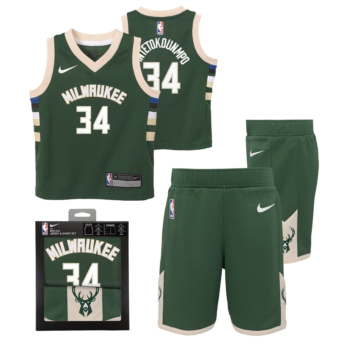 Giannis Antetokounmpo Milwaukee Bucks Replica Icon Jersey - Infant product image 1, provided for visual reference and
