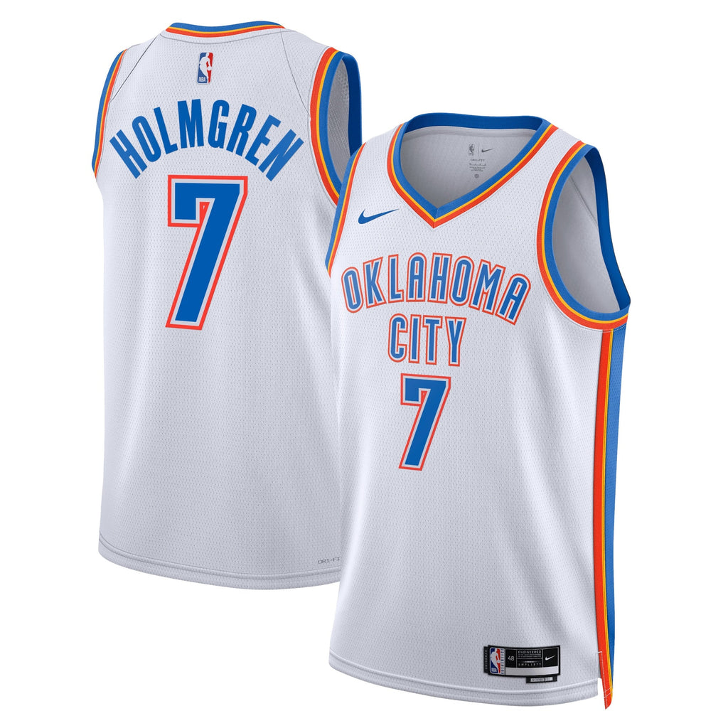 Chet Holmgren Oklahoma City Thunder Association Edition Swingman Jersey - White - Unisex product image 1, provided for