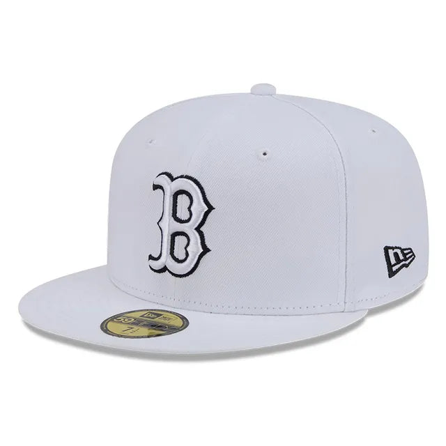 NEW ERA BOSTON RED SOX NEW ERA 59FIFTY FITTED- White/Black product image 2, provided for visual reference and product detail