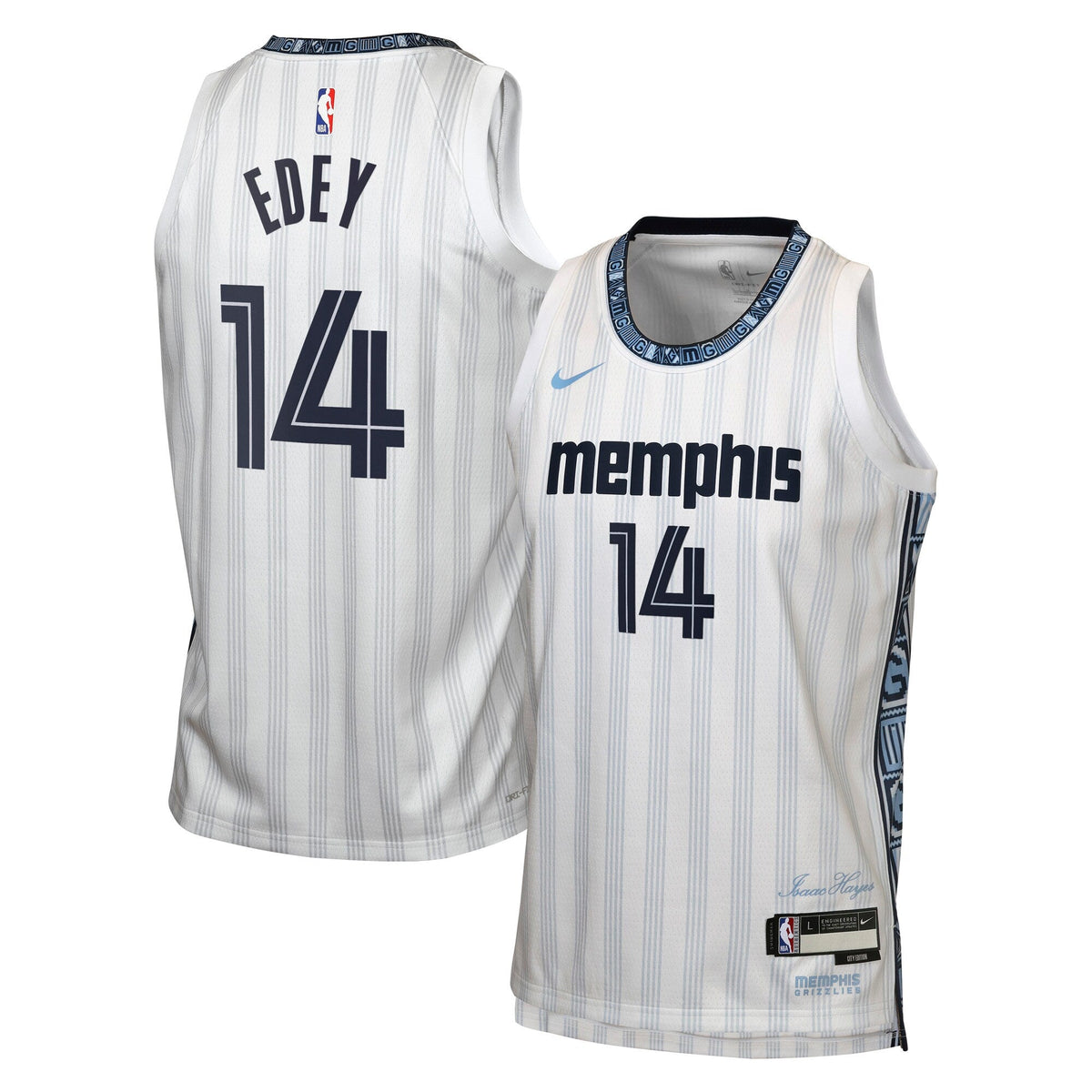 Zach Edey Memphis Grizzlies 2025/26 City Edition Swingman Jersey - Gray - Youth product image 2, provided for visual