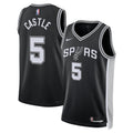 Stephon Castle San Antonio Spurs Swingman Icon Jersey - Black - Unisex product image 1, provided for visual reference and