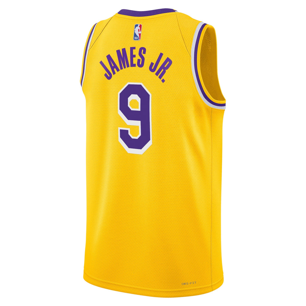 Bronny James Los Angeles Lakers Swingman Icon Jersey - Gold - Unisex product image 4, provided for visual reference and
