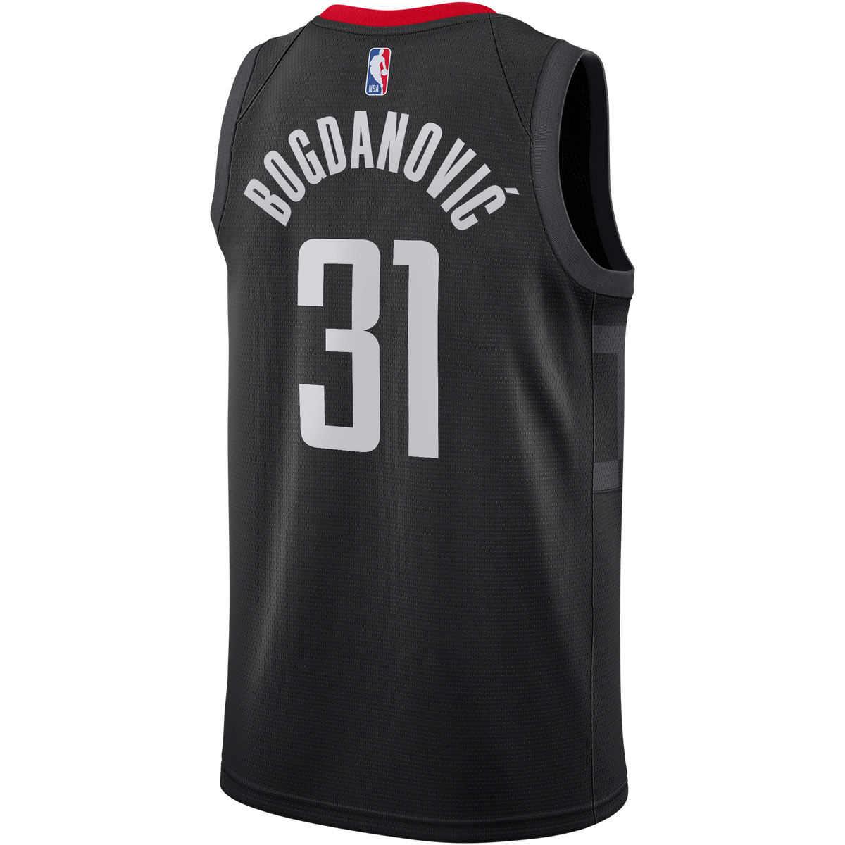 Bogdan Bogdanović Houston Rockets Statement Edition Swingman Jersey - Black - Youth product image 4, provided for visual